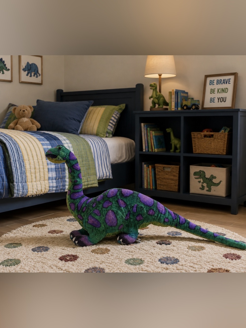 Melissa & Doug Posable Plush Dinosaur 16x48 inches nose to tail - Picture 2 of 16